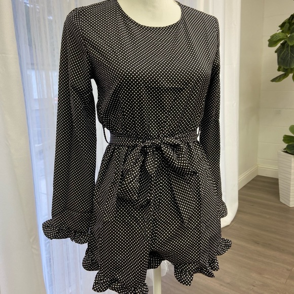 peachy Pants - Black & White romper